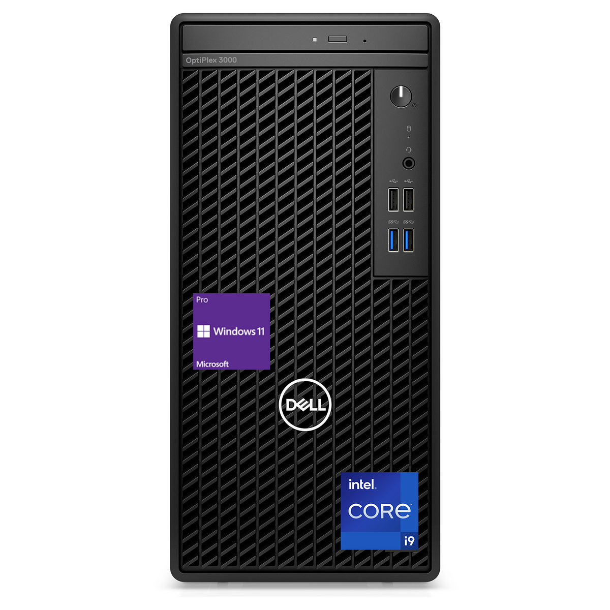 Dell OptiPlex 3000 Series Business Tower Desktop, Intel Core i9-12900K, Intel UHD Graphics, 4GB DDR4 RAM, 256GB PCIe M.2 SSD, No Wi-Fi, Ubuntu, Black