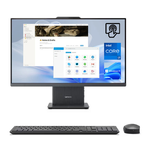 LENOVO IdeaCentre I 27 inches All-in-One Intel Core i7 32GB RAM Intel UHD Graphics 2TB SSD Storage Windows 11 Home 100Hz - Black