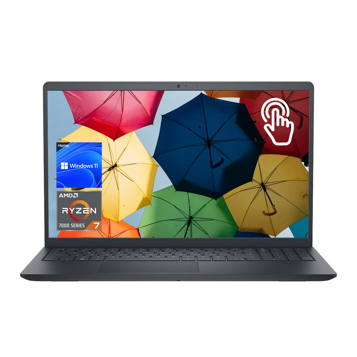 DELL Inspiron 3000 Series 15.6 inches Traditional Laptop AMD Ryzen 7 32GB RAM AMD Radeon Graphics 1TB SSD Storage Windows 11 Home 60Hz - Black