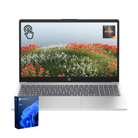 HP Essential X 15.6 inches Traditional Laptop AMD Ryzen 5 8GB RAM AMD Radeon Graphics 512GB SSD Storage Windows 11 Pro 60Hz - Silver