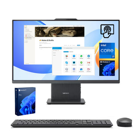 LENOVO IdeaCentre I 27 inches All-in-One Intel Core i7 64GB RAM Intel UHD Graphics 2TB SSD Storage Windows 11 Pro 100Hz - Black