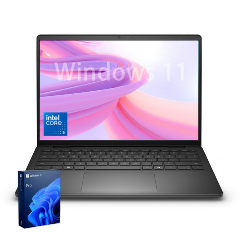 DELL 14 14 inches Traditional Laptop Intel Core 5 32GB RAM Intel Graphics 1TB SSD Storage Windows 11 Pro 60Hz - Black