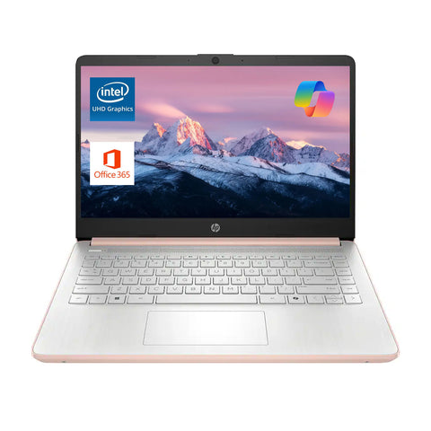 HP Essential 14-in Traditional Laptop Intel Celeron 16GB RAM Intel UHD Graphics 64GB eMMC Storage Windows 11 Home 60Hz - Rose