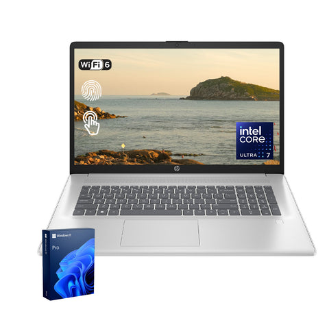 HP Essential 17.3 inches Traditional Laptop Intel Core Ultra 7 64GB RAM Intel Graphics 4TB SSD Storage Windows 11 Pro 60Hz - Silver