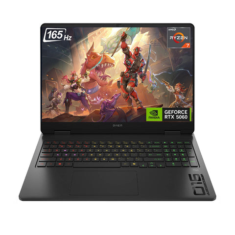 HP Omen 16 inches Traditional Laptop AMD Ryzen AI 7 32GB RAM NVIDIA GeForce RTX 5060 1TB SSD Storage Windows 11 Home 165Hz - Black