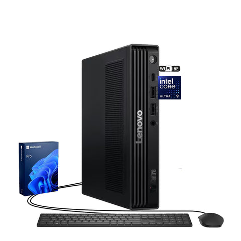 LENOVO ThinkCentre M90q MFF Desktop Intel Core Ultra 9 64GB RAM Intel Graphics 2TB SSD Storage Windows 11 Pro - Black