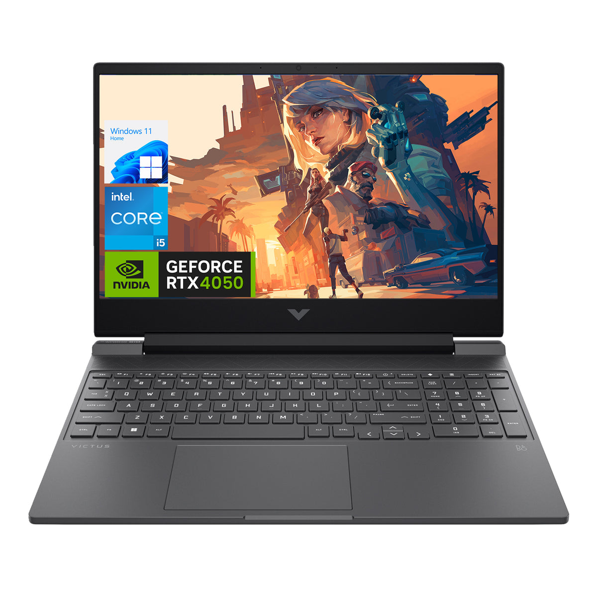 HP Victus 15 15.6" Traditional Laptop Intel Core i5 16GB RAM NVIDIA GeForce RTX 4050 512GB SSD Storage Windows 11 Home 144Hz - Silver