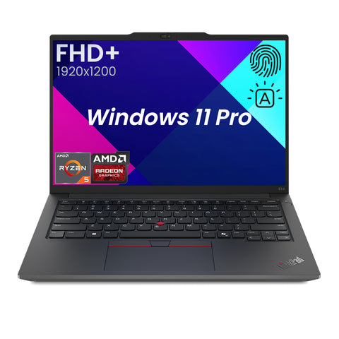 LENOVO ThinkPad E14 14 inches Traditional Laptop AMD Ryzen 5 16GB RAM AMD Radeon Graphics 1TB SSD Storage Windows 11 Pro 60Hz - Black