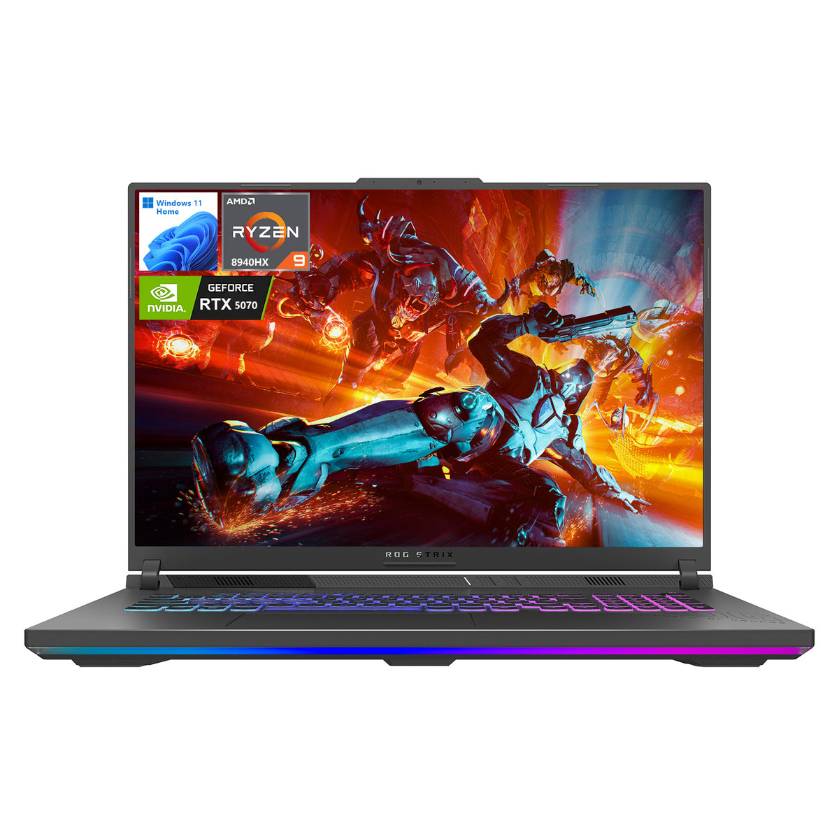 ASUS ROG Strix 18" Gaming Laptop, Ryzen 9 8940HX, 16GB RAM, RTX 5070, 1TB SSD, 240Hz WQXGA Display, Windows 11 Home, Black