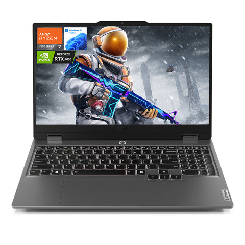 LENOVO LOQ 15 15.6" Traditional Laptop AMD Ryzen 7 24GB RAM NVIDIA GeForce RTX 4050 512GB SSD Storage Windows 11 Home 144Hz - Grey