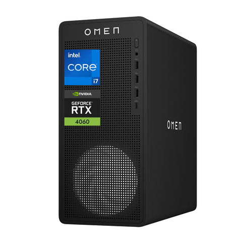 HP Omen 16L Tower Desktop Intel Core i7 8GB RAM NVIDIA GeForce RTX 4060 512GB SSD Storage Windows 11 Home - Black