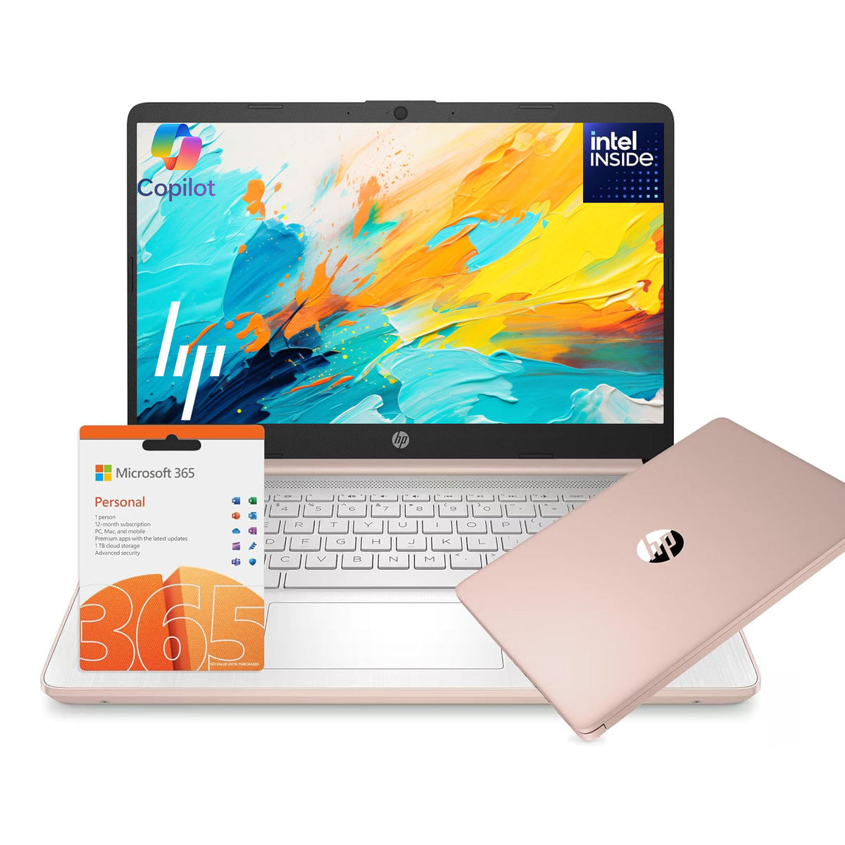 HP Essential 14 inches Traditional Laptop 14 HD Non-touch 60Hz Intel N-Series N150 Intel Graphics 8GB RAM 128GB eMMC Storage Windows 11 Pro - Rose