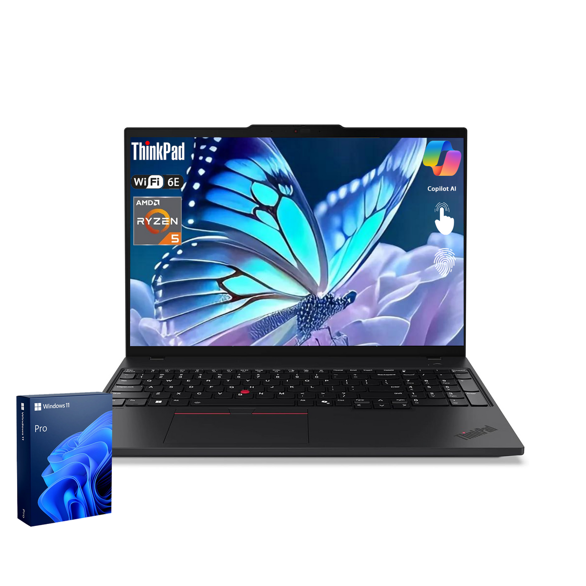 LENOVO ThinkPad E16 16 inches Traditional Laptop AMD Ryzen 5 16GB RAM AMD Radeon Graphics 512GB SSD Storage Windows 11 Pro 60Hz - Black