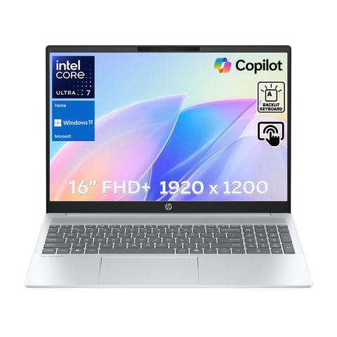 HP OmniBook 5 16" Traditional Laptop Intel Core Ultra 7 16GB RAM Intel Graphics 512GB SSD Storage Windows 11 Home 60Hz - Silver