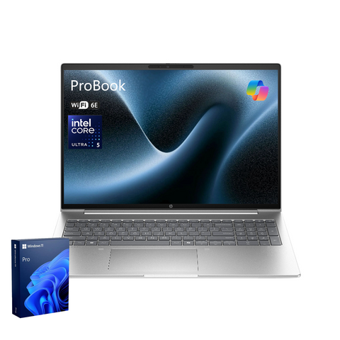 HP ProBook 460 16" Traditional Laptop Intel Core Ultra 5 16GB RAM Intel Graphics 256GB SSD Storage Windows 11 Pro 60Hz - Silver