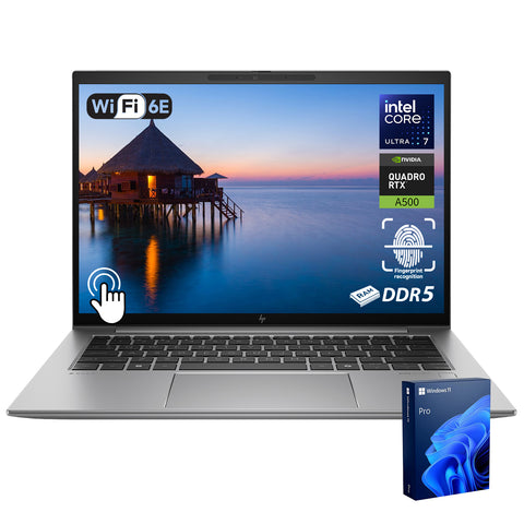 HP ZBook Firefly 14" Mobile Workstation Laptop Intel Core Ultra 7 32GB RAM NVIDIA RTX A500 512GB SSD Storage Windows 11 Pro 60Hz - Silver