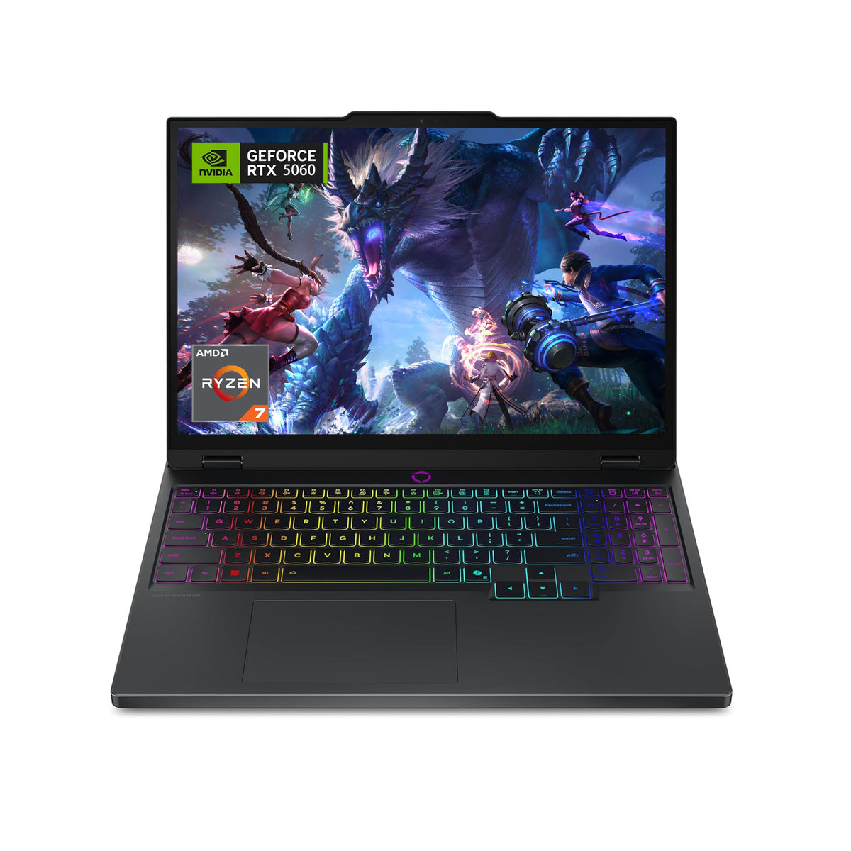 LENOVO Legion 5 15.1" Traditional Laptop AMD Ryzen 7 16GB RAM NVIDIA GeForce RTX 5060 512GB SSD Storage Windows 11 Home 165Hz - Black