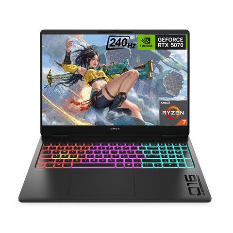 HP Omen MAX 16 inches Traditional Laptop AMD Ryzen AI 7 32GB RAM NVIDIA GeForce RTX 5070 1TB SSD Storage Windows 11 Home 240Hz - Black