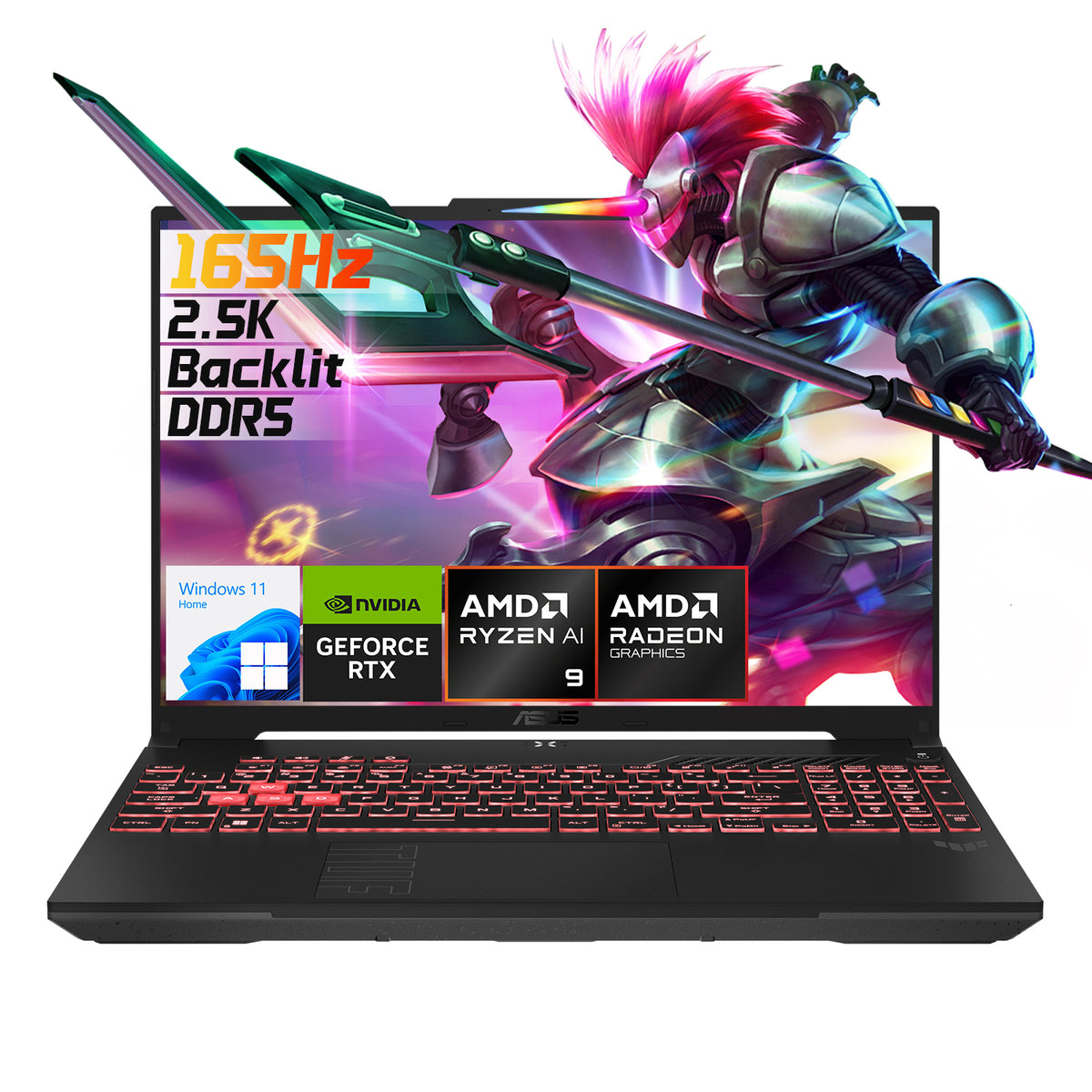 ASUS TUF A16 16" Traditional Laptop AMD Ryzen 9 16GB RAM NVIDIA GeForce RTX 4070 1TB SSD Storage Windows 11 Home 165Hz - Grey