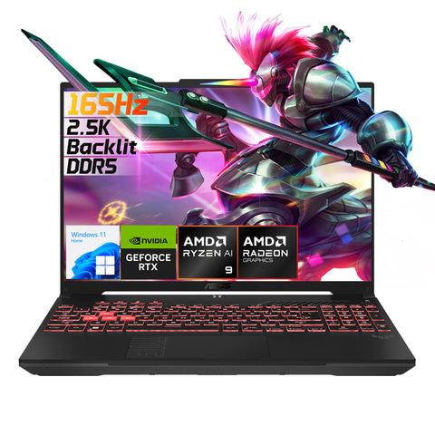 ASUS TUF A16 16" Traditional Laptop AMD Ryzen 9 16GB RAM NVIDIA GeForce RTX 4070 1TB SSD Storage Windows 11 Home 165Hz - Grey