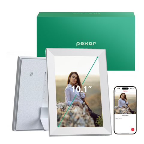 Pexar by Lexar 10.1 inches WiFi Digital Photo Frame | HD Anti-Glare Touch Display | Share Photos/Videos via App | Perfect for Gifting