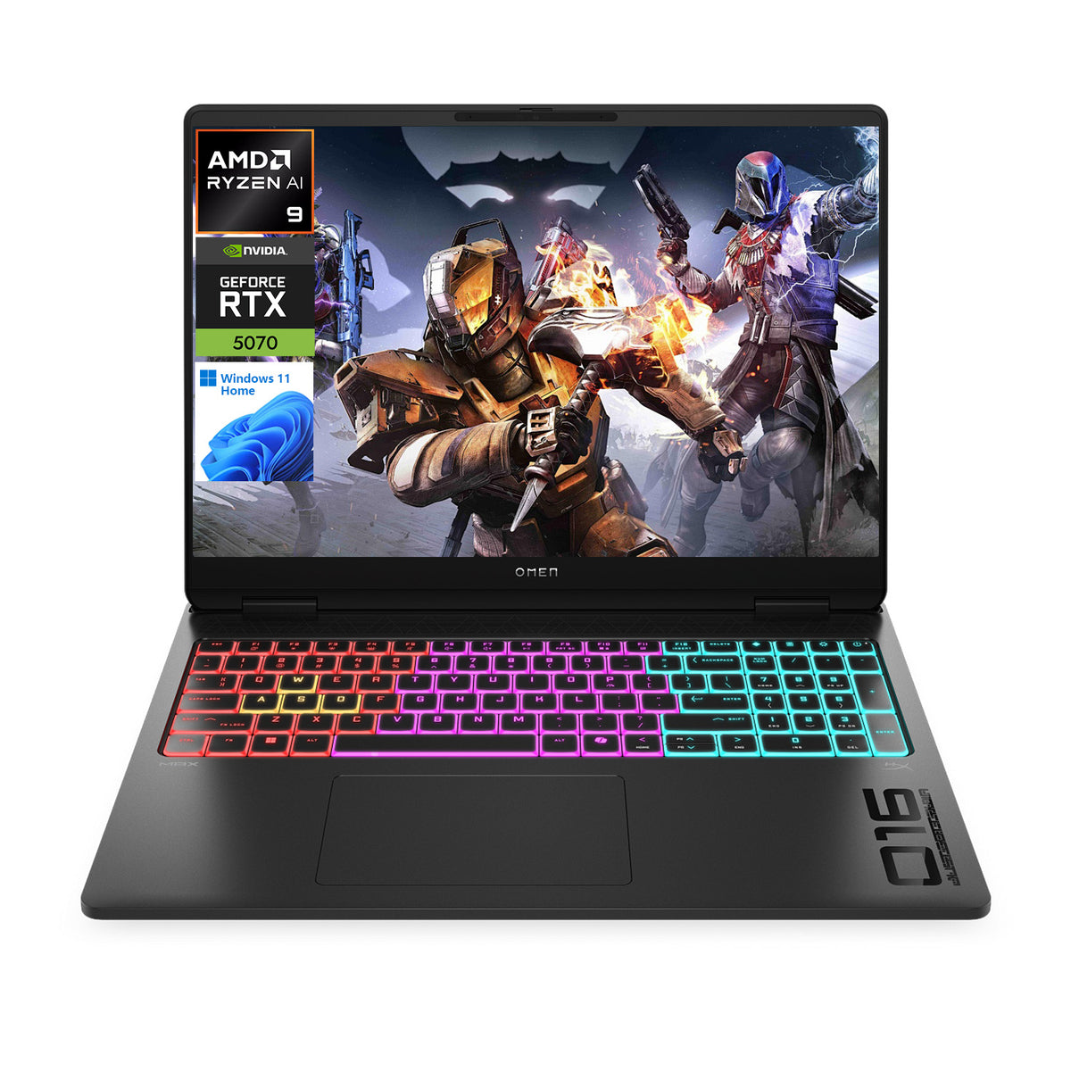 HP Omen MAX 16" Traditional Laptop AMD Ryzen AI 9 16GB RAM NVIDIA GeForce RTX 5070 512GB SSD Storage Windows 11 Home 240Hz - Black