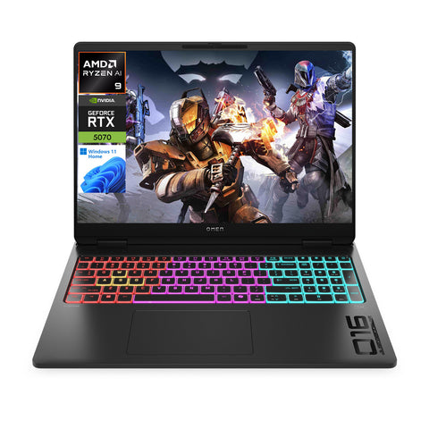 HP Omen MAX 16" Traditional Laptop AMD Ryzen AI 9 16GB RAM NVIDIA GeForce RTX 5070 512GB SSD Storage Windows 11 Home 240Hz - Black