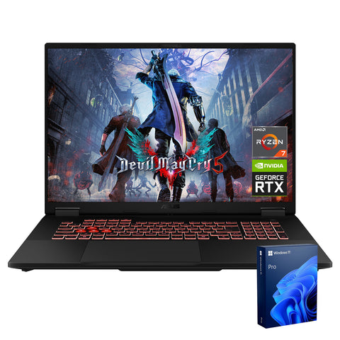 ASUS TUF A18 18 inches Traditional Laptop AMD Ryzen 7 64GB RAM NVIDIA GeForce RTX 5070 1TB SSD Storage Windows 11 Pro 240Hz - Grey