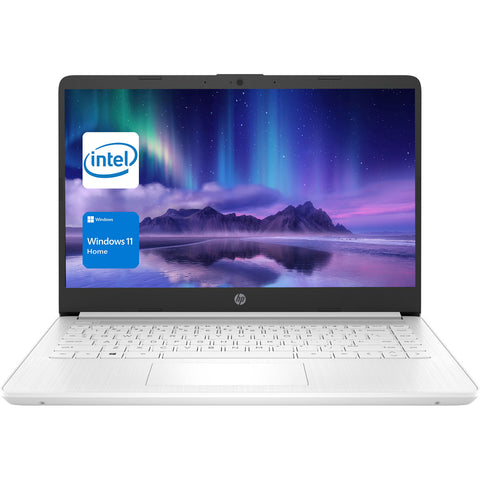 HP Essential 14" Traditional Laptop Intel Celeron 4GB RAM Intel UHD Graphics 64GB eMMC Storage Windows 11 Home 60Hz - White