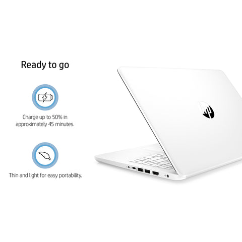 HP Essential 14" Traditional Laptop Intel Celeron 4GB RAM Intel UHD Graphics 64GB eMMC Storage Windows 11 Home 60Hz - White