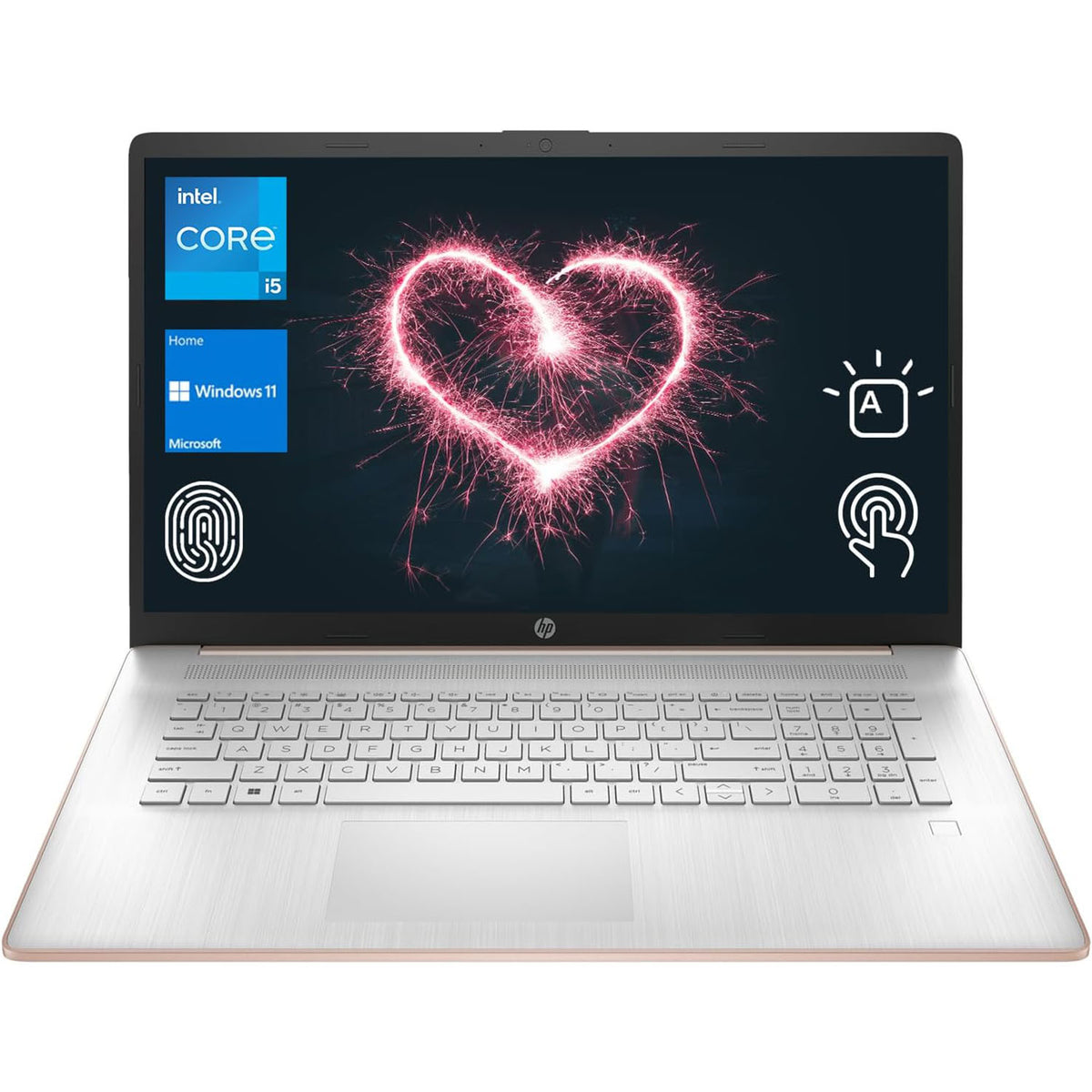 HP Essential 17.3 inches Traditional Laptop Intel Core i5 16GB RAM Intel Iris Xe Graphics 2TB SSD Storage Windows 11 Home 60Hz - Rose
