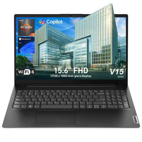 LENOVO V-Series V15 Gen 4 Business Traditional Laptop, 15.6" FHD 1920x1080 Non-touch 60Hz, AMD Ryzen 3 7320U, AMD Radeon Graphics, 16GB Onboard RAM Only, 1TB PCIe M.2 SSD, Wi-Fi 6, Windows 11 Pro, Black