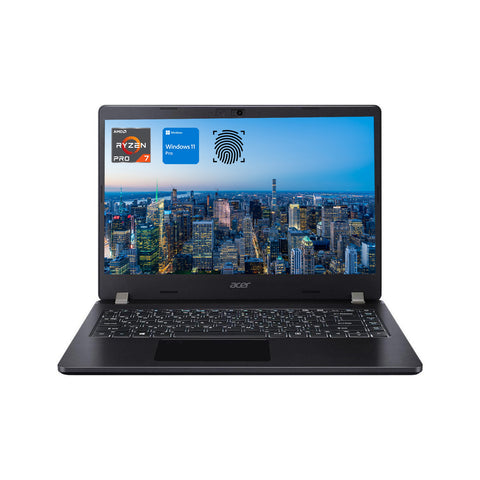 Acer TravelMate P2 TMP214 Business Laptop, 14" FHD 1920 * 1080 Non-touch 60Hz, AMD Ryzen 7 5850U, AMD Radeon Graphics, 8GB DDR4 SODIMM RAM, 256GB PCIe M.2 SSD, Wi-Fi 6, Windows 10 Pro, Black