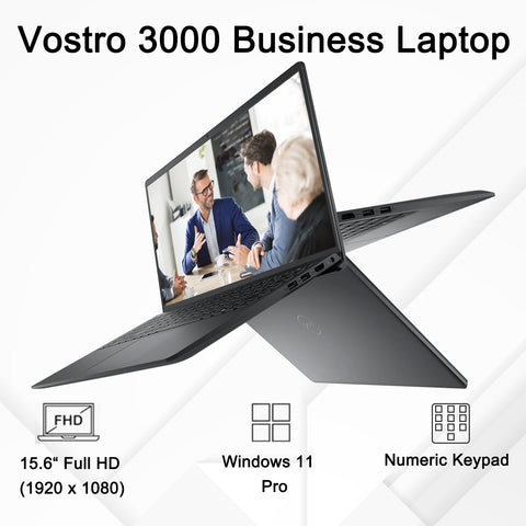 Dell Vostro 3000 Series 3520 Business Laptop, 15.6" FHD 1920 * 1080 Non-touch 120Hz, Intel Core i5-1235U, Intel UHD Graphics, 8GB DDR4 RAM, 512GB PCIe M.2 SSD, Wi-Fi 5, Windows 11 Pro, Black