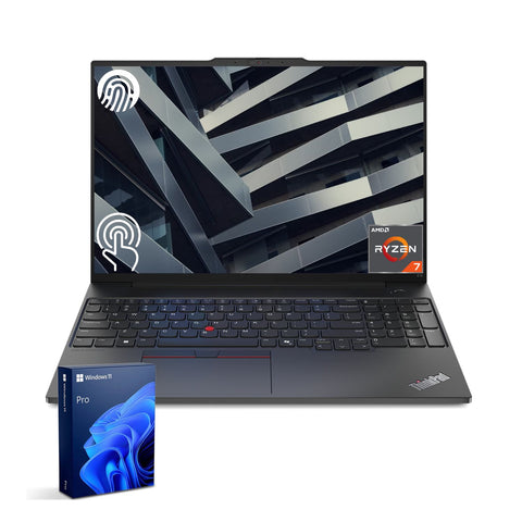 LENOVO ThinkPad E16 16 inches Traditional Laptop AMD Ryzen 7 32GB RAM AMD Radeon Graphics 2TB SSD Storage Windows 11 Pro 60Hz - Black