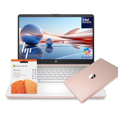 HP Essential 14 inches Traditional Laptop Intel Celeron 4GB RAM Intel UHD Graphics 64GB eMMC Storage Windows 11 Home 60Hz - Rose