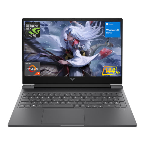 HP Victus Traditional Laptop 16.1" AMD Ryzen 7 16GB RAM NVIDIA GeForce RTX 4070 1TB SSDSSD Storage Windows 11 Home 144Hz - Silver