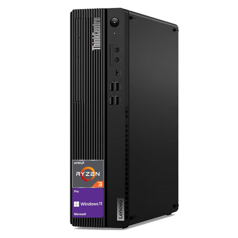 LENOVO ThinkCentre M75s SFF Desktop AMD Ryzen 3 4GB RAM AMD Radeon Graphics 500GB 2.5" HDD Storage Windows 10 Pro - Black