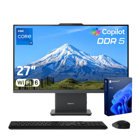 LENOVO IdeaCentre 27 inches All-in-One Intel Core i7 16GB RAM Intel UHD Graphics 1TB SSD Storage Windows 11 Pro 100Hz - Grey
