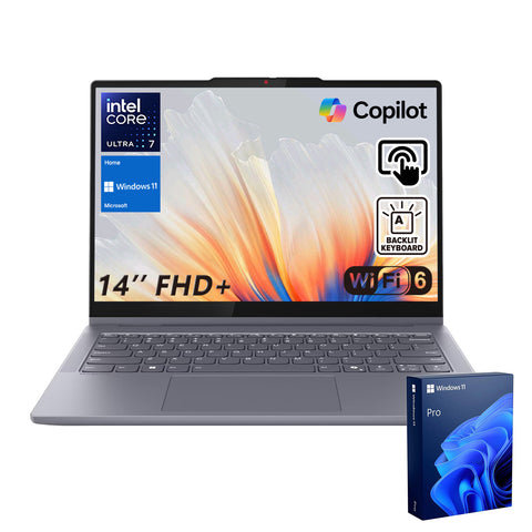 LENOVO IdeaPad 5 14 inches 2-in-1 Laptop Intel Core Ultra 7 16GB RAM Intel Graphics 512GB SSD Storage Windows 11 Pro 60Hz - Grey