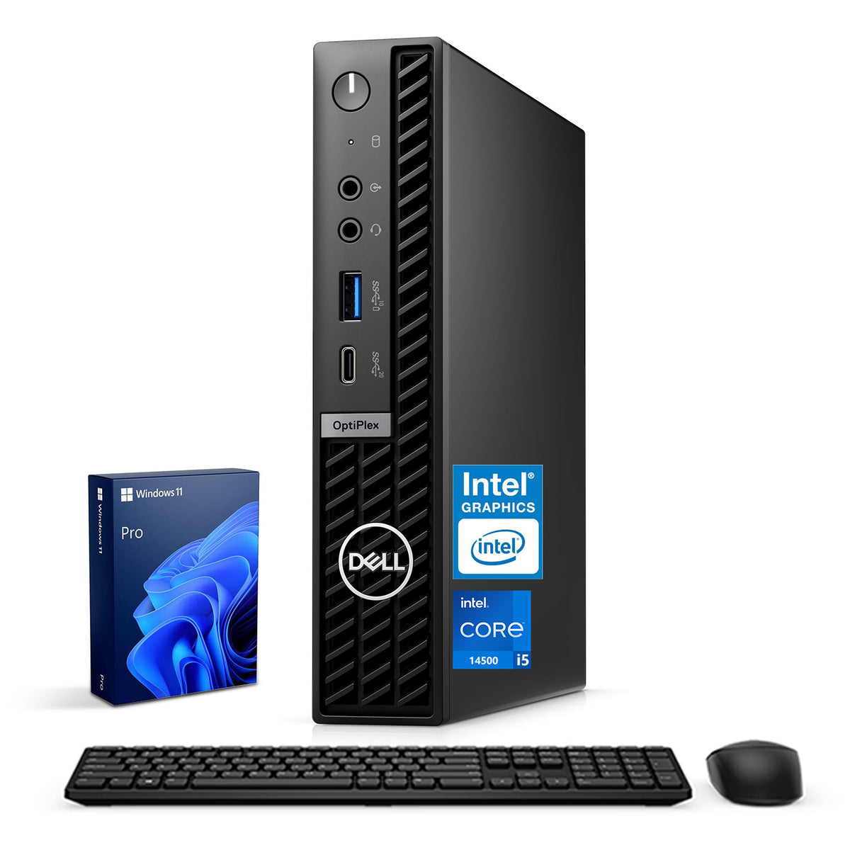 DELL OptiPlex 7000 Series MFF Desktop Intel Core i5 16GB RAM Intel UHD Graphics 256GB SSD Storage Windows 11 Pro - Black