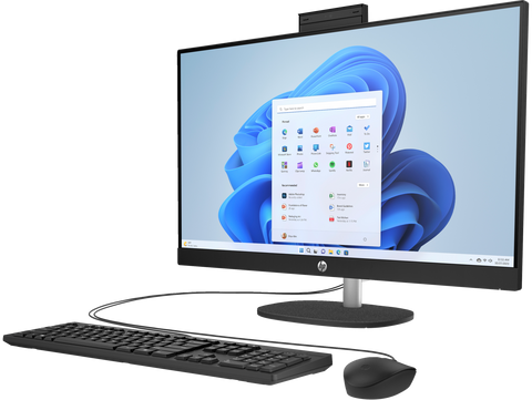 HP Essential Daily All-in-One 27" FHD 1920x1080 Touchscreen Intel Core i7-1355U Integrated Intel UHD Graphics 16GB 1TB PCIe M.2 SSD Win 11  Black KB&M Included US Power Plug