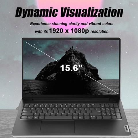 LENOVO V-Series V15 15.6 inches FHD Traditional Laptop Intel Core i5 16GB RAM Intel UHD Graphics 512GB SSD Storage Windows 11 Home 60Hz - Black