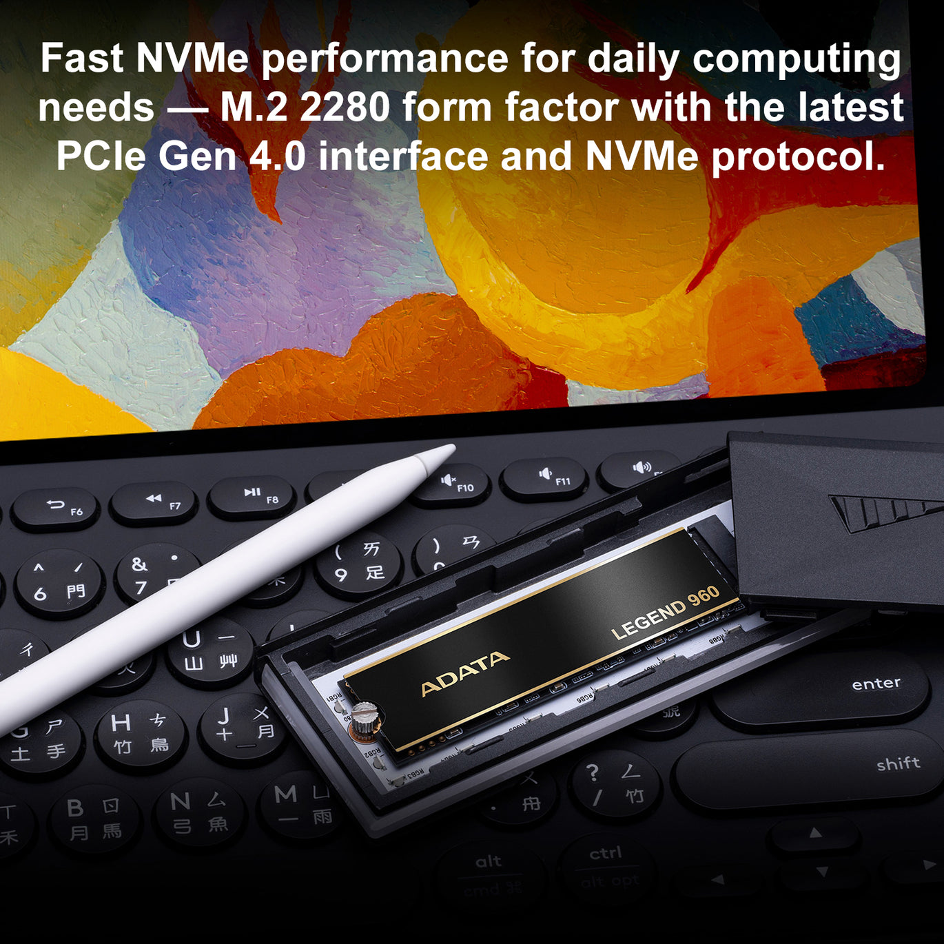 ADATA 4TB SSD Legend 960, NVMe PCIe Gen4 x 4 M.2 2280 Internal 