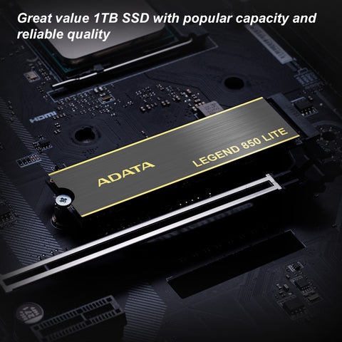 ADATA 1TB SSD Legend 850 LITE, NVMe PCIe Gen4 x 4 M.2 2280 Internal Solid State Drive, Speed up to 5,000MB/s, Storage for PS5 and PC, High Endurance with 3D NAND
